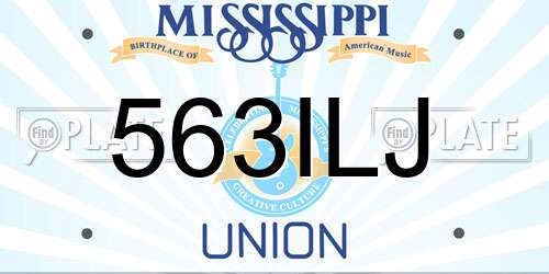 563ILJ Mississippi License Plate
