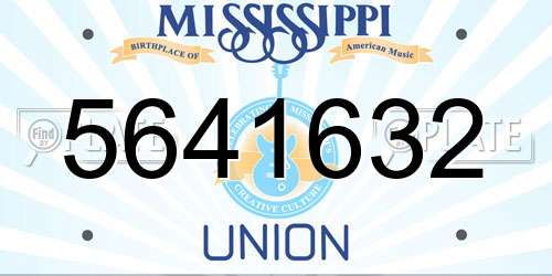 5641632 Mississippi License Plate