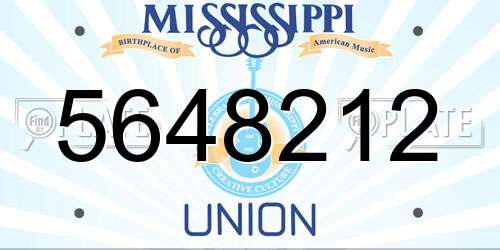 5648212 Mississippi License Plate