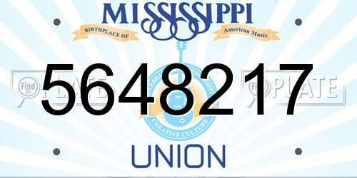 5648217 Mississippi License Plate