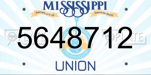 5648712 Mississippi License Plate