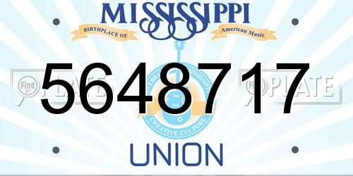 5648717 Mississippi License Plate
