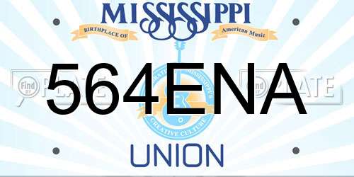 564ENA Mississippi License Plate