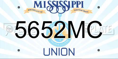 5652MC Mississippi License Plate