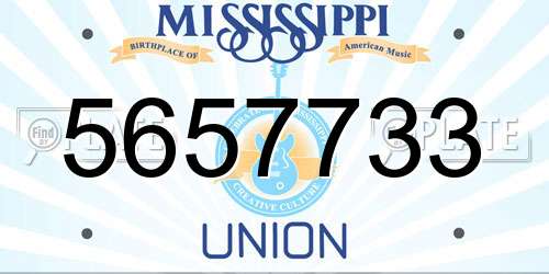 5657733 Mississippi License Plate