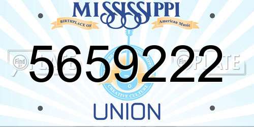 5659222 Mississippi License Plate