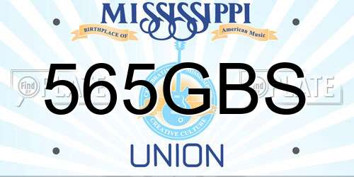 565GBS Mississippi License Plate