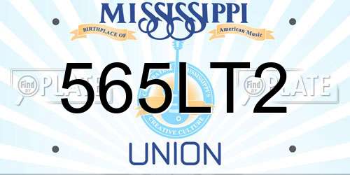 565LT2 Mississippi License Plate
