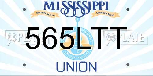 565LTT Mississippi License Plate