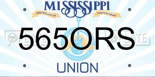 565ORS Mississippi License Plate
