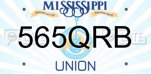 565QRB Mississippi License Plate
