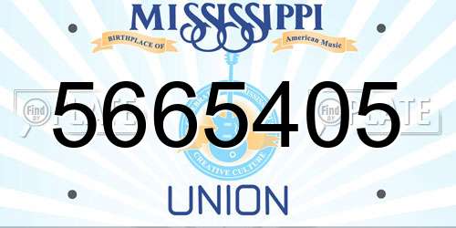 5665405 Mississippi License Plate