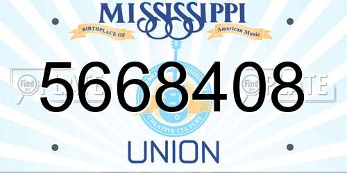 5668408 Mississippi License Plate
