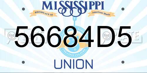 56684D5 Mississippi License Plate