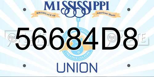 56684D8 Mississippi License Plate