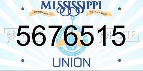 5676515 Mississippi License Plate