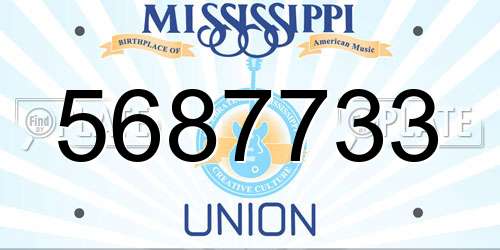 5687733 Mississippi License Plate