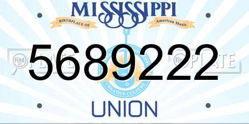 5689222 Mississippi License Plate