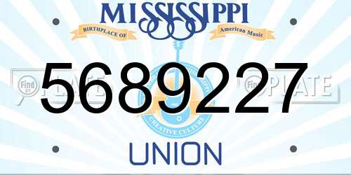 5689227 Mississippi License Plate