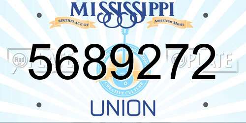 5689272 Mississippi License Plate