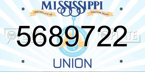 5689722 Mississippi License Plate