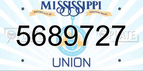 5689727 Mississippi License Plate