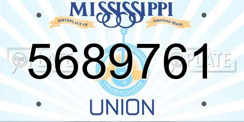 5689761 Mississippi License Plate