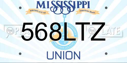 568LTZ Mississippi License Plate