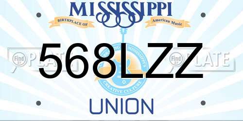 568LZZ Mississippi License Plate