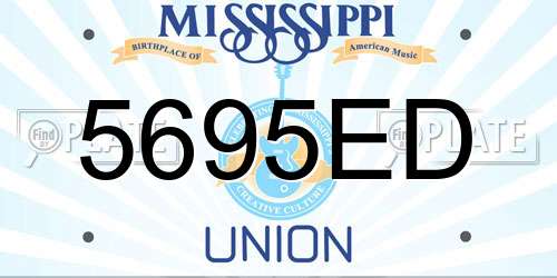 5695ED Mississippi License Plate