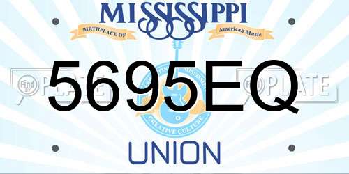 5695EQ Mississippi License Plate