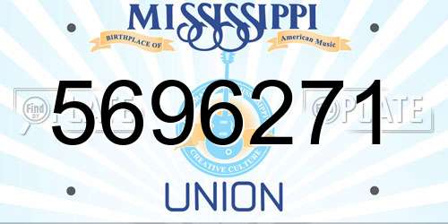 5696271 Mississippi License Plate
