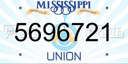 5696721 Mississippi License Plate