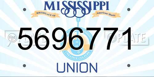 5696771 Mississippi License Plate