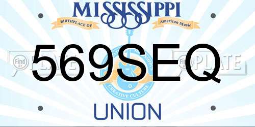 569SEQ Mississippi License Plate