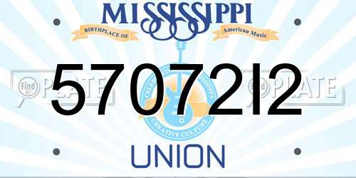 57072I2 Mississippi License Plate