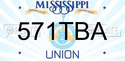 571TBA Mississippi License Plate