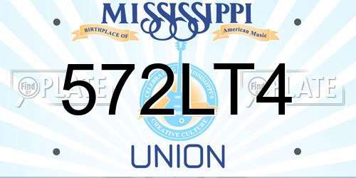 572LT4 Mississippi License Plate