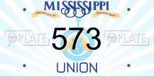 573 Mississippi License Plate