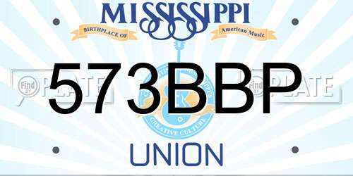 573BBP Mississippi License Plate