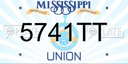 5741TT Mississippi License Plate