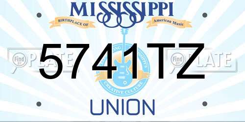 5741TZ Mississippi License Plate