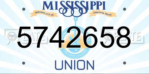 5742658 Mississippi License Plate
