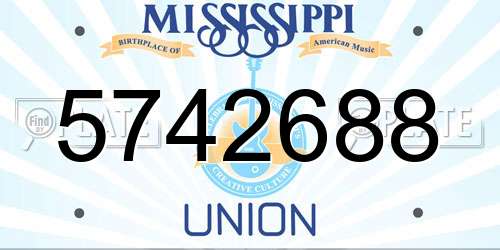 5742688 Mississippi License Plate