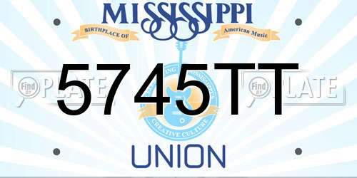 5745TT Mississippi License Plate