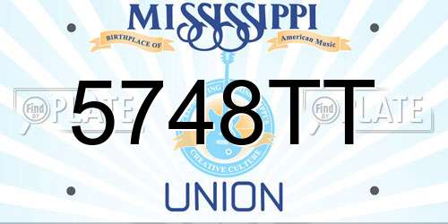 5748TT Mississippi License Plate