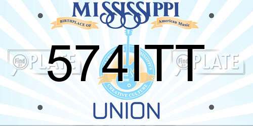 574ITT Mississippi License Plate