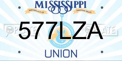 577LZA Mississippi License Plate