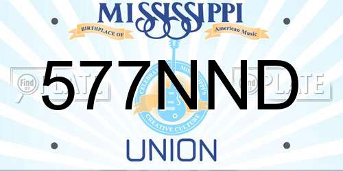577NND Mississippi License Plate
