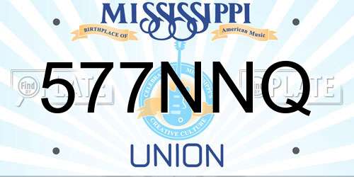 577NNQ Mississippi License Plate